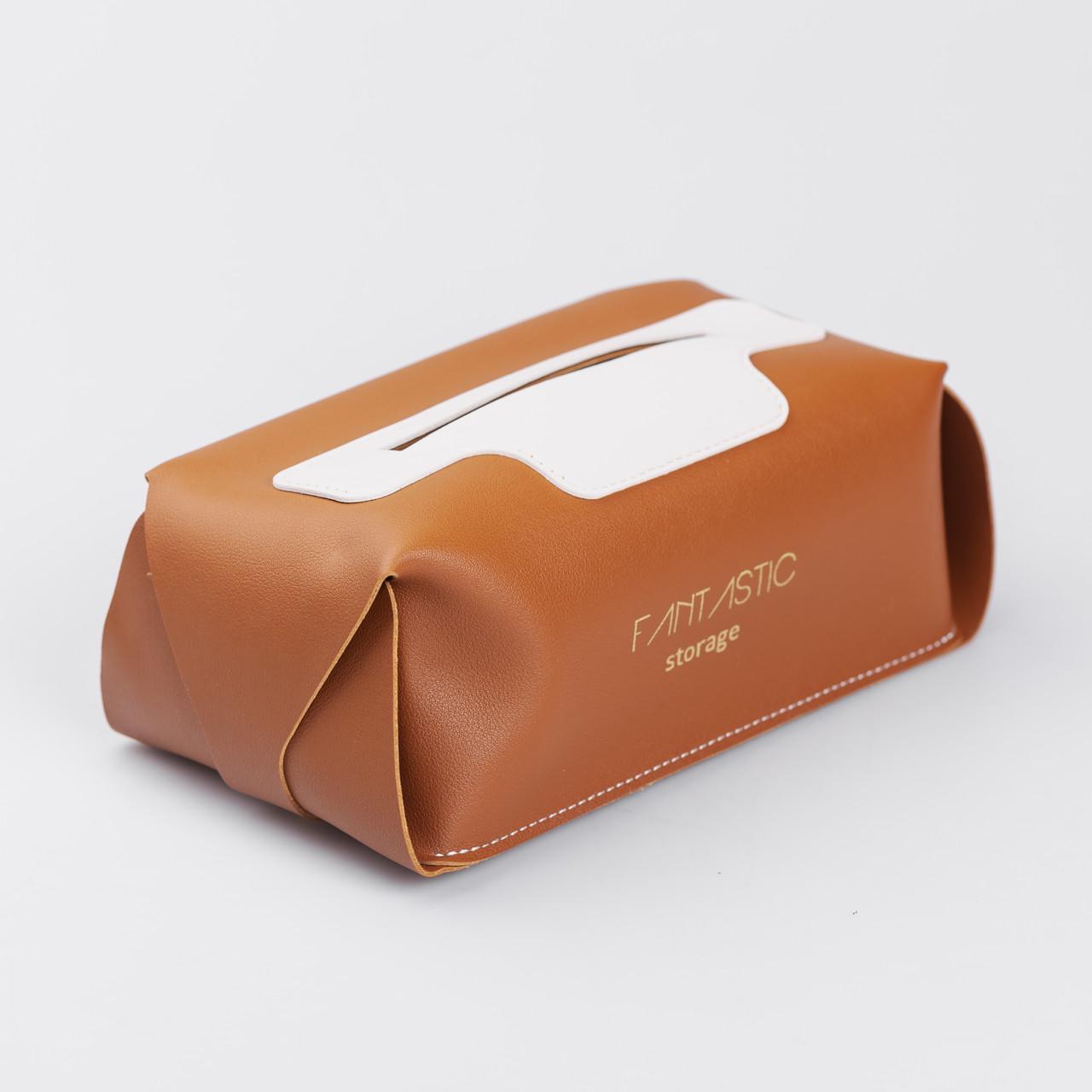 Серветка з еко шкіри 21х12х8 см Коричневий - фото 2 Серветка з еко шкіри 21х12х8 см Коричневий - фото 2