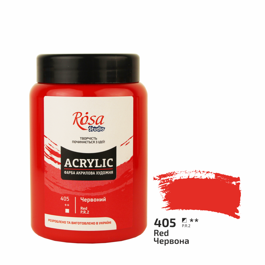 Акриловая краска ROSA Studio 322419405 6 шт. 400 мл Красный/405 (4823098513711)