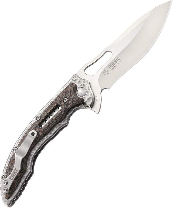 Ніж складаний кишеньковий CRKT Fossil з гладким лезом та замком Frame Lock
