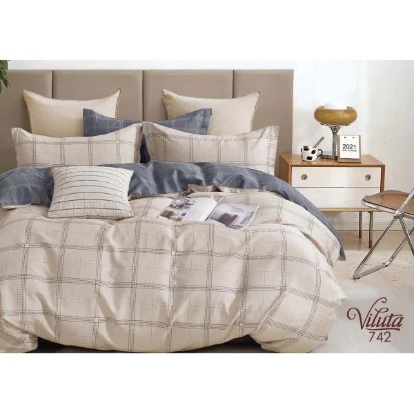 Комплект постельного белья Viluta Twill 742 евро сатин 200х220/70х70 см (1402) Комплект постельного белья Viluta Twill 742 евро сатин 200х220/70х70 см (1402)