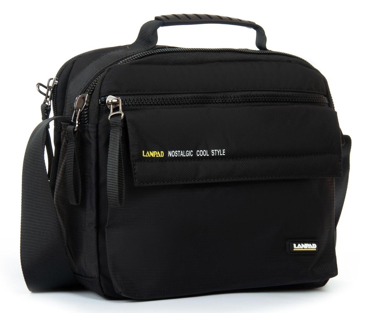 Мужская сумка тканевая Lanpad Черный (LAN4119 black)