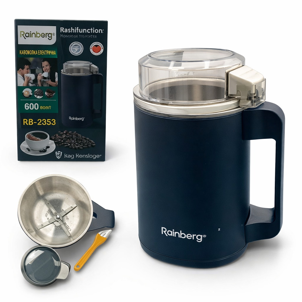 Кофемолка Rainberg RB-2333 600 Вт 4 лезвия из нержавеющей стали (32615960)