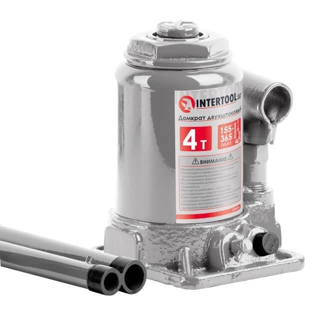 Домкрат стовпчик Intertool 2 х штоковий 4 т (GT0032)