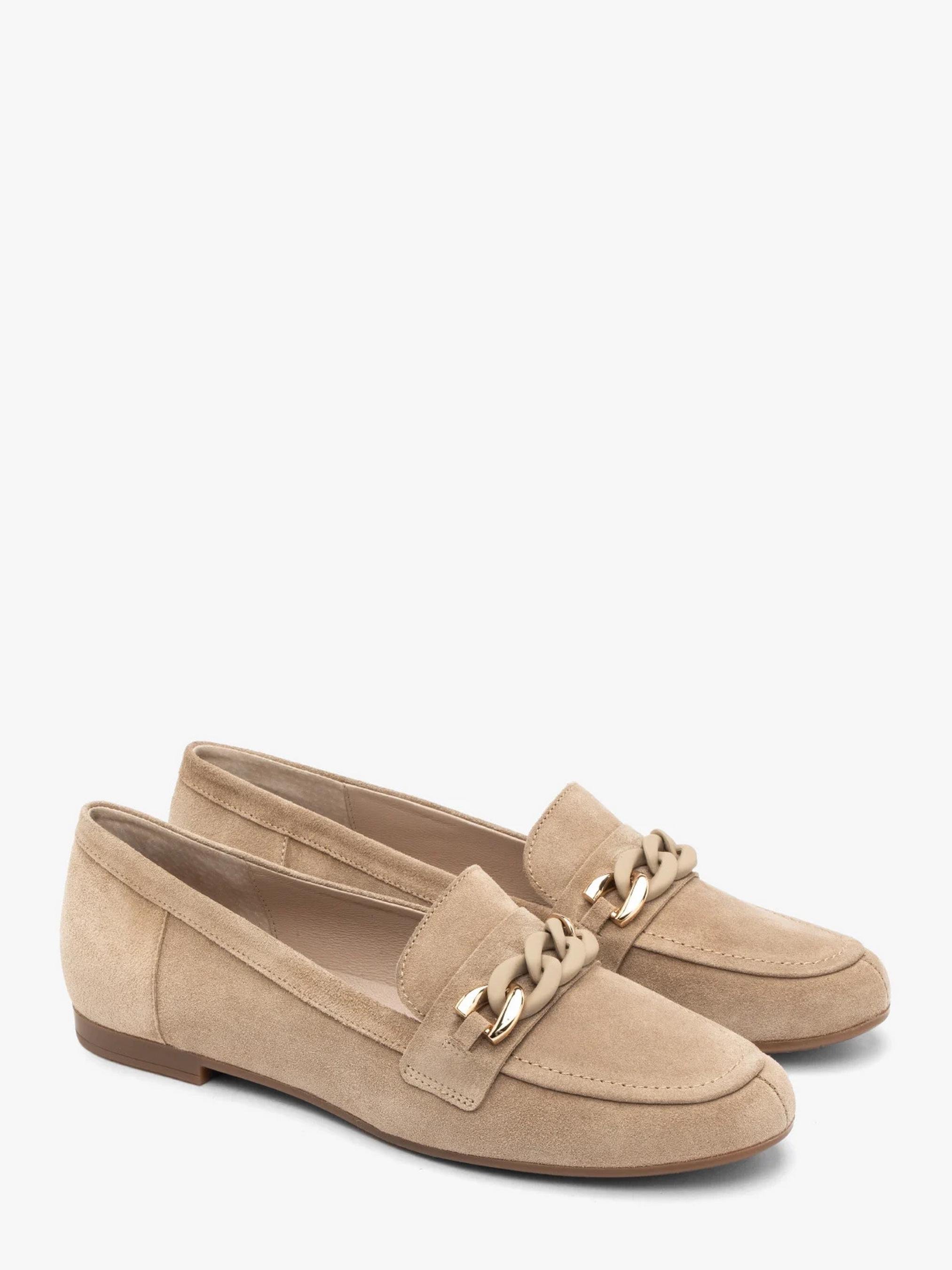 Туфли лоферы замшевые женские RYLKO р. 38 Песочный (R1R83____5TE)