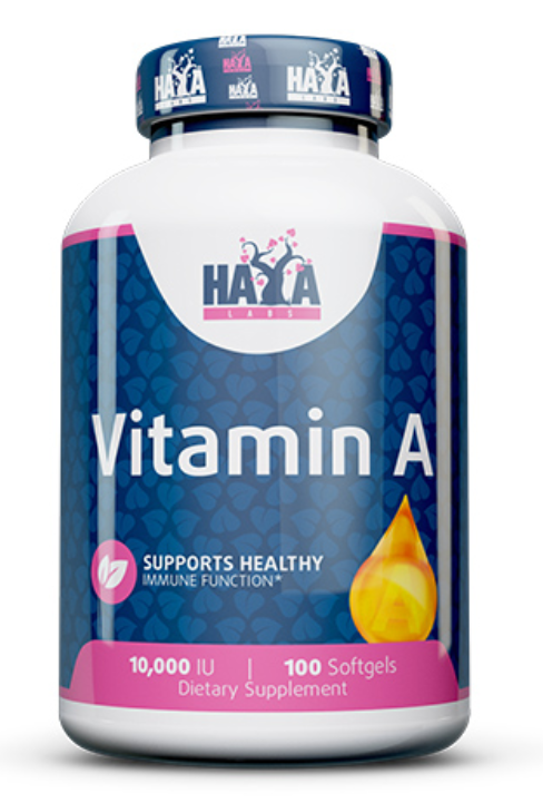 Витамин А ретинол пальмитат Haya Labs Vitamin A 10000 МЕ 100 софтгель