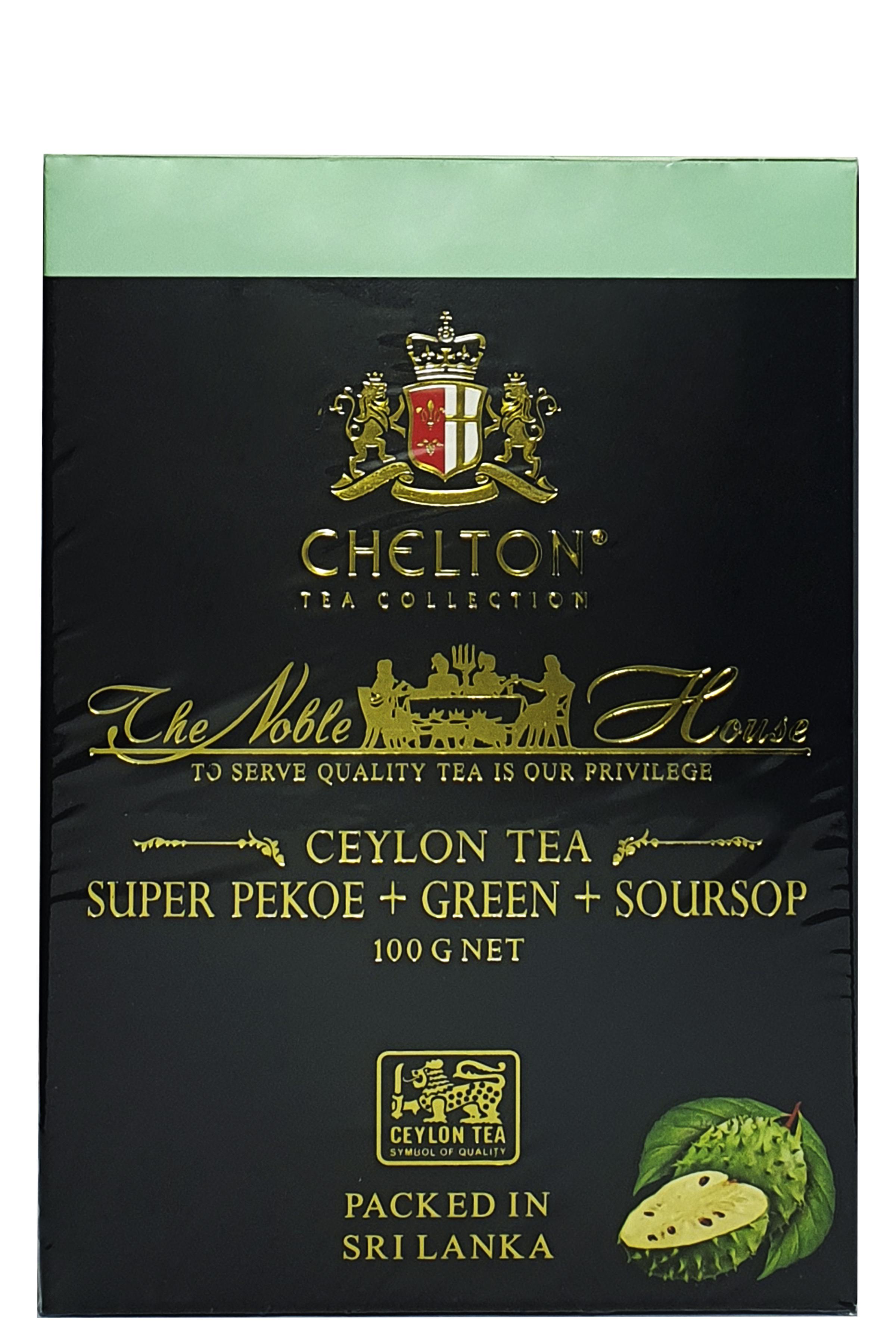 Чай черный Chelton Благородный Дом Super PEKOE/Green/Soursop с зеленым с ароматом саусепа 100 г (53460) - фото 2