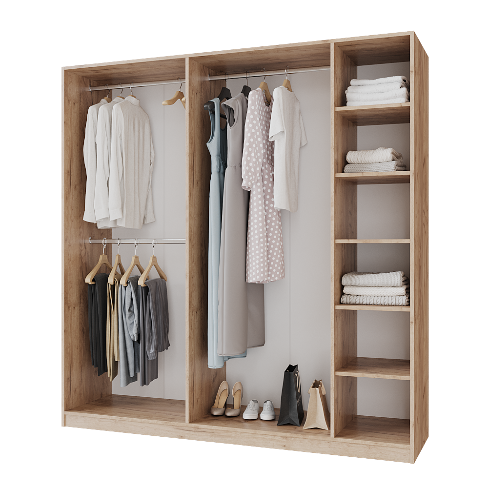 Шкаф распашной Меблітренд Чиназес Чи-2000 2000х500х2050 мм Дуб крафт золотой/Зеленый дымчатый (26857678) - фото 2 Шкаф распашной Меблітренд Чиназес Чи-2000 2000х500х2050 мм Дуб крафт золотой/Зеленый дымчатый (26857678) - фото 2