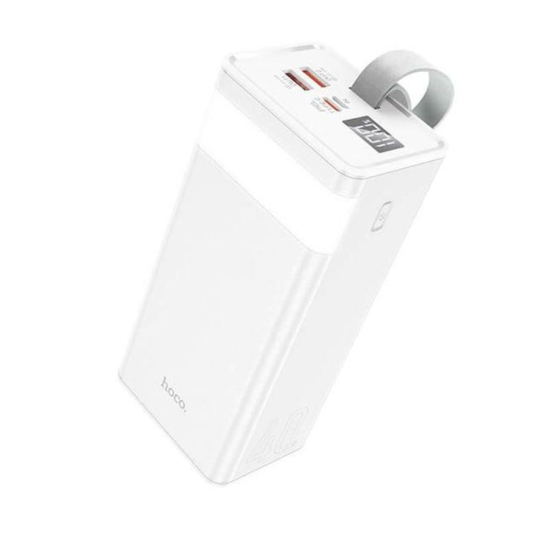 Повербанк Hoco J86 2USB/1Type-C Powermaster QC3.0+PD3.0 40000 mAh 22,5W з швидкою зарядкою/ліхтарем Білий (453423) - фото 4