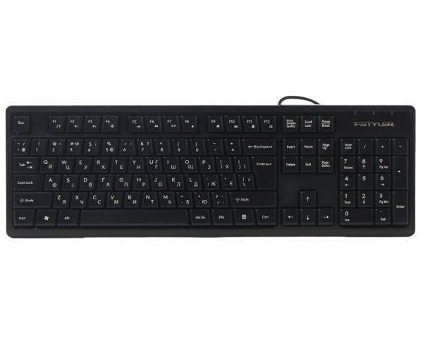 Клавіатура дротова A4Tech FKS12 Fstyler вологозахист USB Black (1701637)