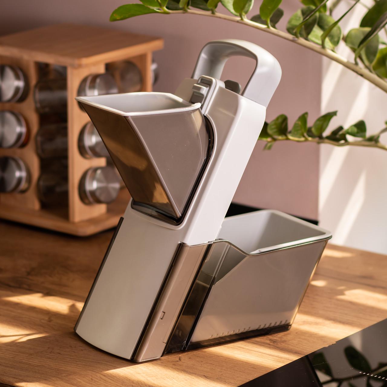 Овочерізка-слайсер ручна з контейнером 19х12,5х34 см (HP-8-67) - фото 2 Овочерізка-слайсер ручна з контейнером 19х12,5х34 см (HP-8-67) - фото 2