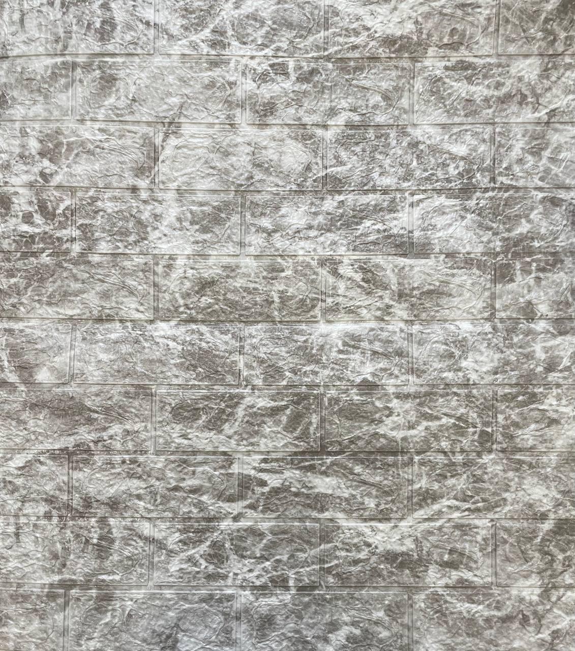 3D-панель самоклеящаяся декоративная под мрамор 700x770x3 мм Светло-серый (BMN3-018)