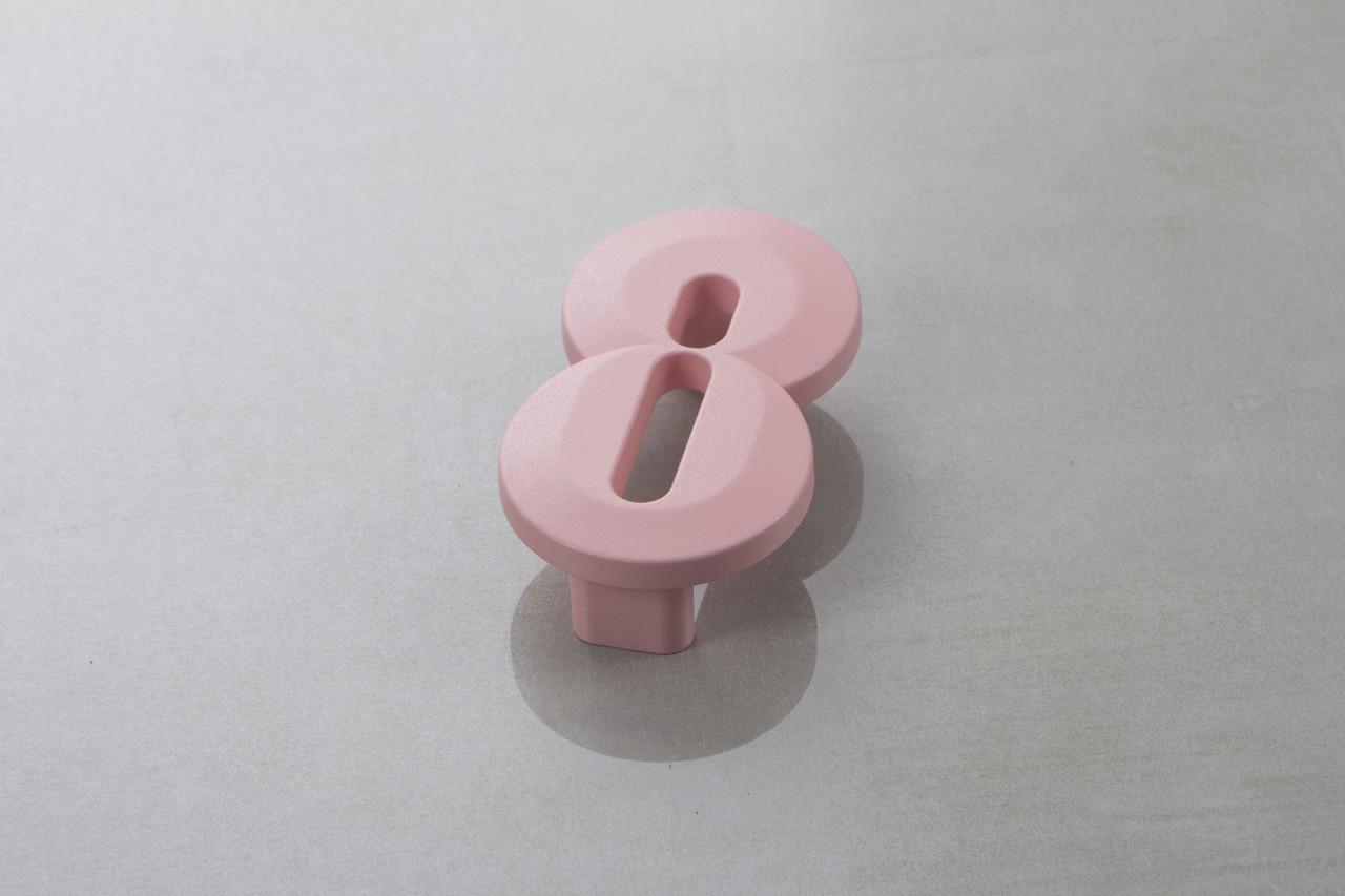 Мебельная ручка Poliplast цифра восьмерка РП-8 Розовый светлый матовый (16272)