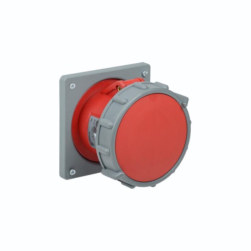 Силовая розетка UEC ЗСИ-435 3P+N+PE 63А 400 В встроенная IP67 Красный (PSN70-063-5-2-67)