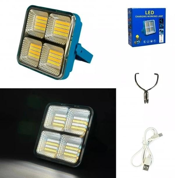 Прожектор світлодіодний Working Lamp на сонячній батареї для кемпінгу (3104618761) - фото 6