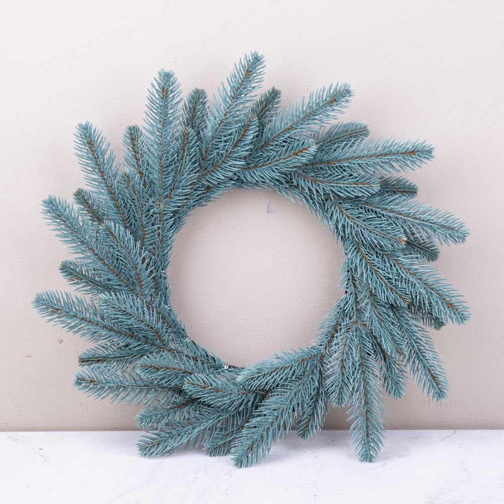 Венок рождественский 40 см Голубой (7445-2)