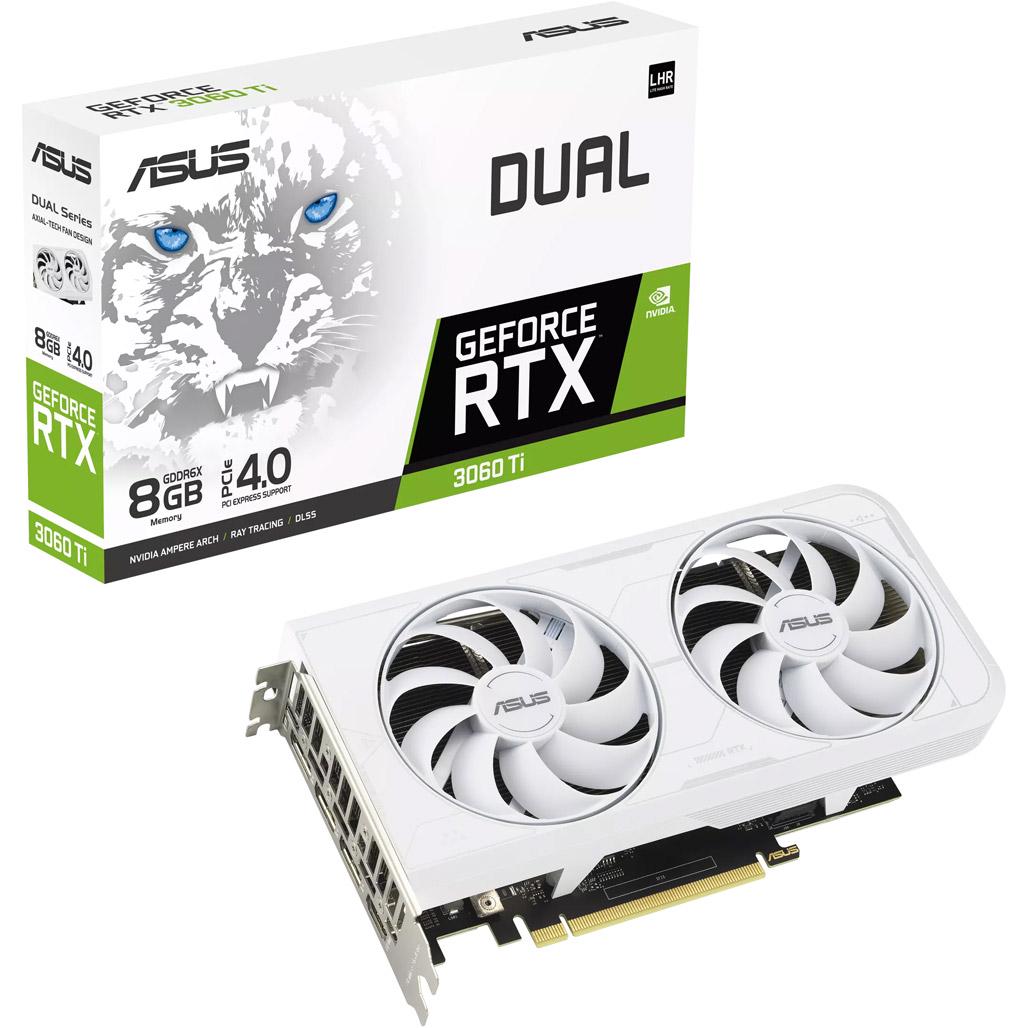 Видеокарта ASUS Dual GeForce RTX 3060 Ti White Edition 8GB GDDR6X (DUAL-RTX3060TI-8GD6X-WHITE)