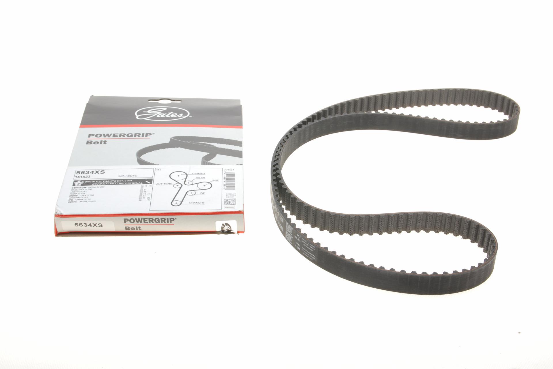Ремень ГРМ Chevrolet Captiva/Cruze/Lacetti/Opel Antara 2.0D 06- 22x151z 5634XS GATES