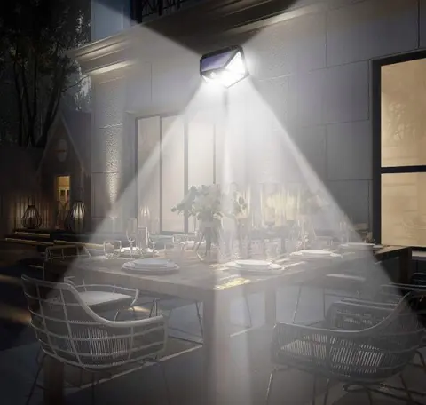 Светильник настенный уличный Lesko SH-100 на солнечной батарее с датчиком движения 100 LED диодов (5094789) - фото 4