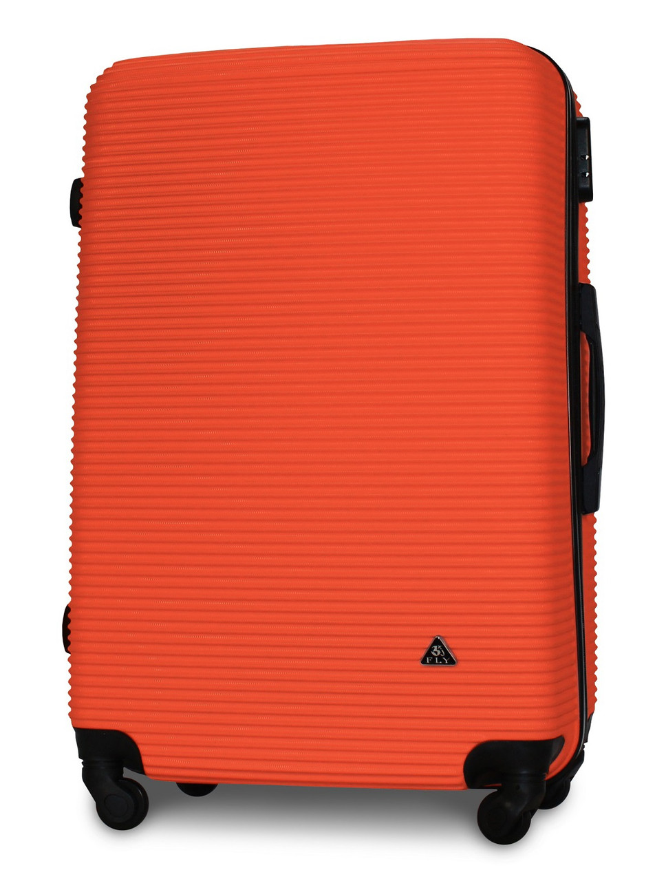 Чемодан пластиковый Fly 91240 большой на 4 колесах 75х49х29 см 90 л Оранжевый
