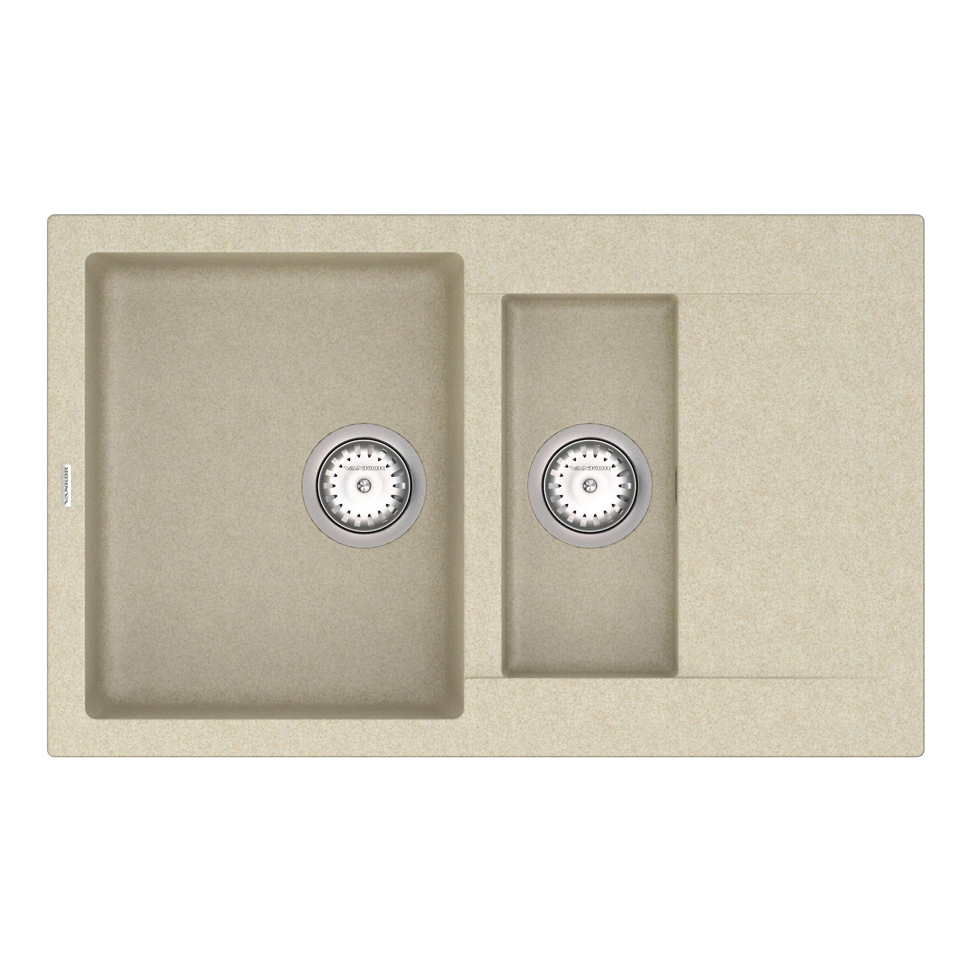 Мойка для кухни Vankor Orman OMP 04.80 + сифон Vankor Beige (74876)