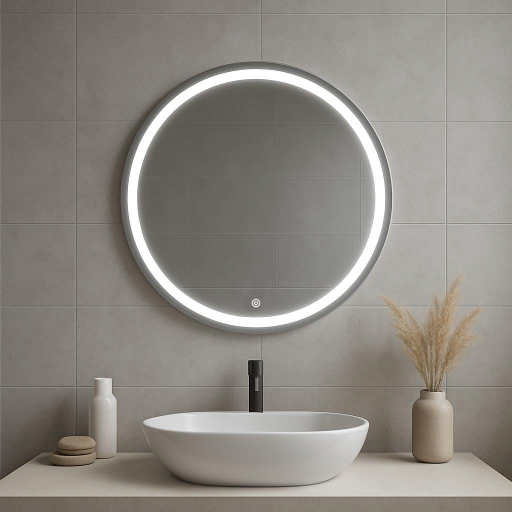 Зеркало SENAM круглое фронтальная подсветка с сенсорной кнопкой 700х700 мм (KR.FR.7.7)