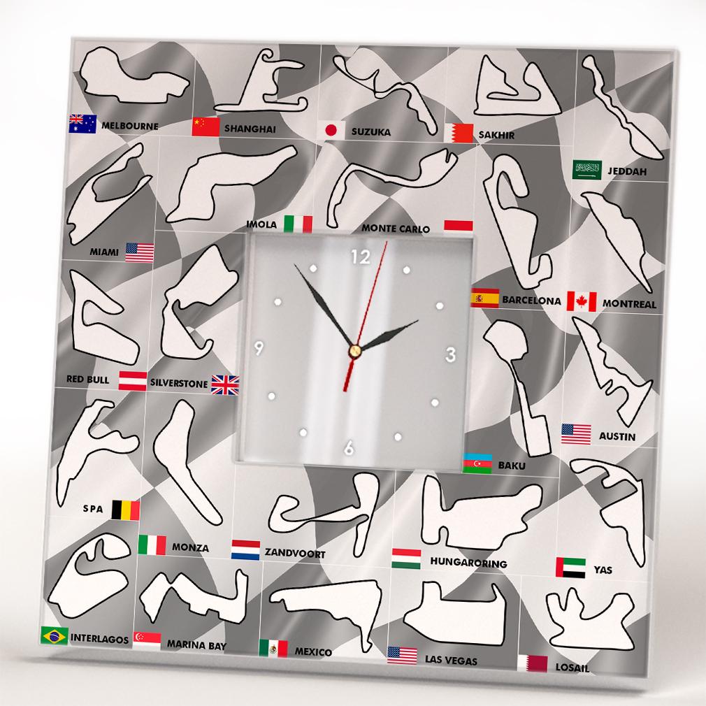 Часы Трассы Формула-1 260x260 мм (C04647)