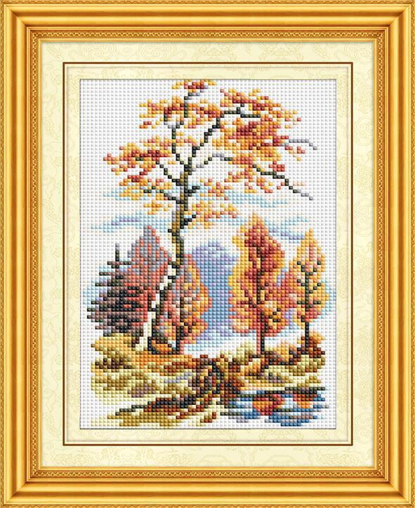 Алмазная мозаика Dream Art Осенний пейзаж 17x26 см (DA.30186)