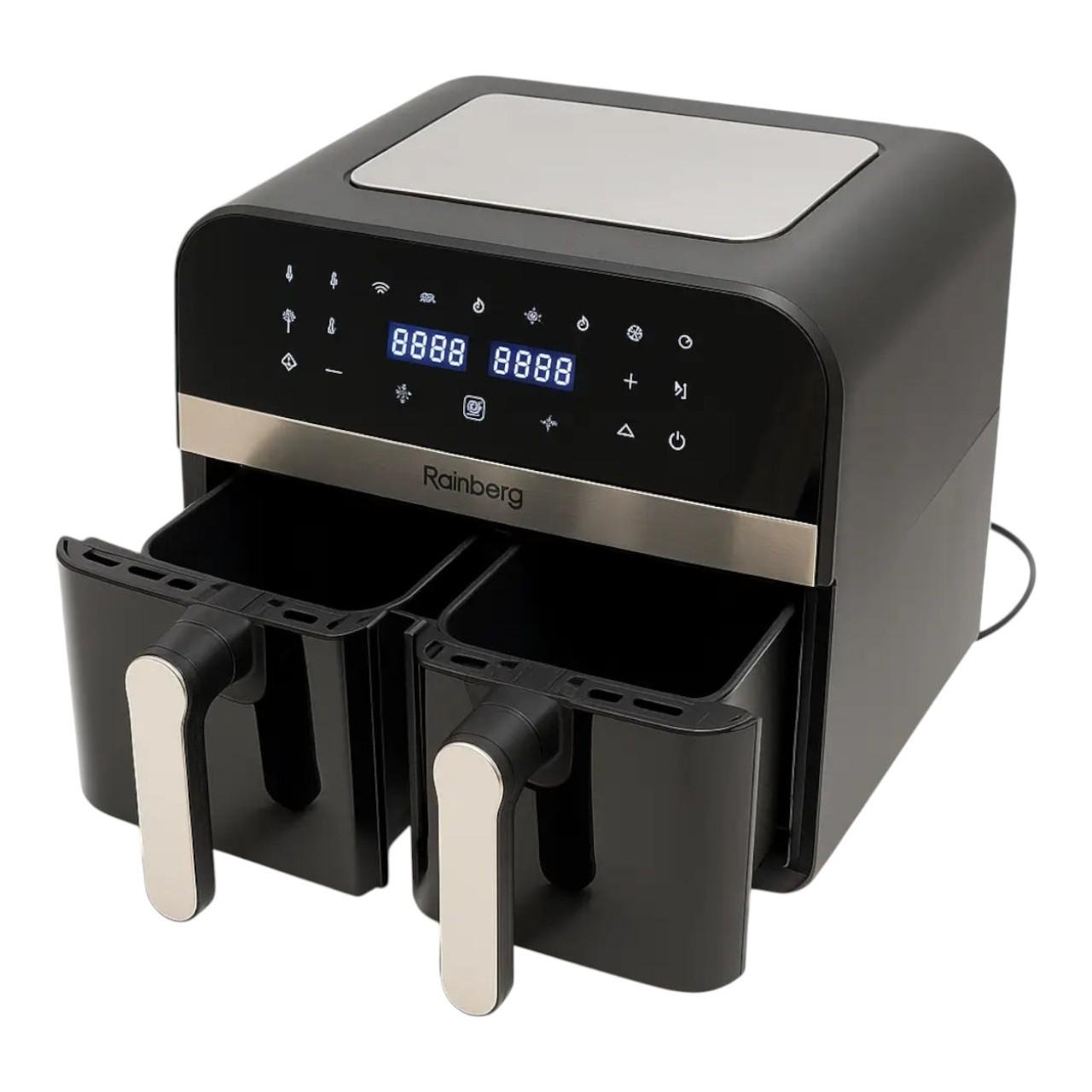 Мультипіч безолійна Rainberg RB-2290 з двома чашами та циркуляцією повітря 4200 Вт 13 л (є289)