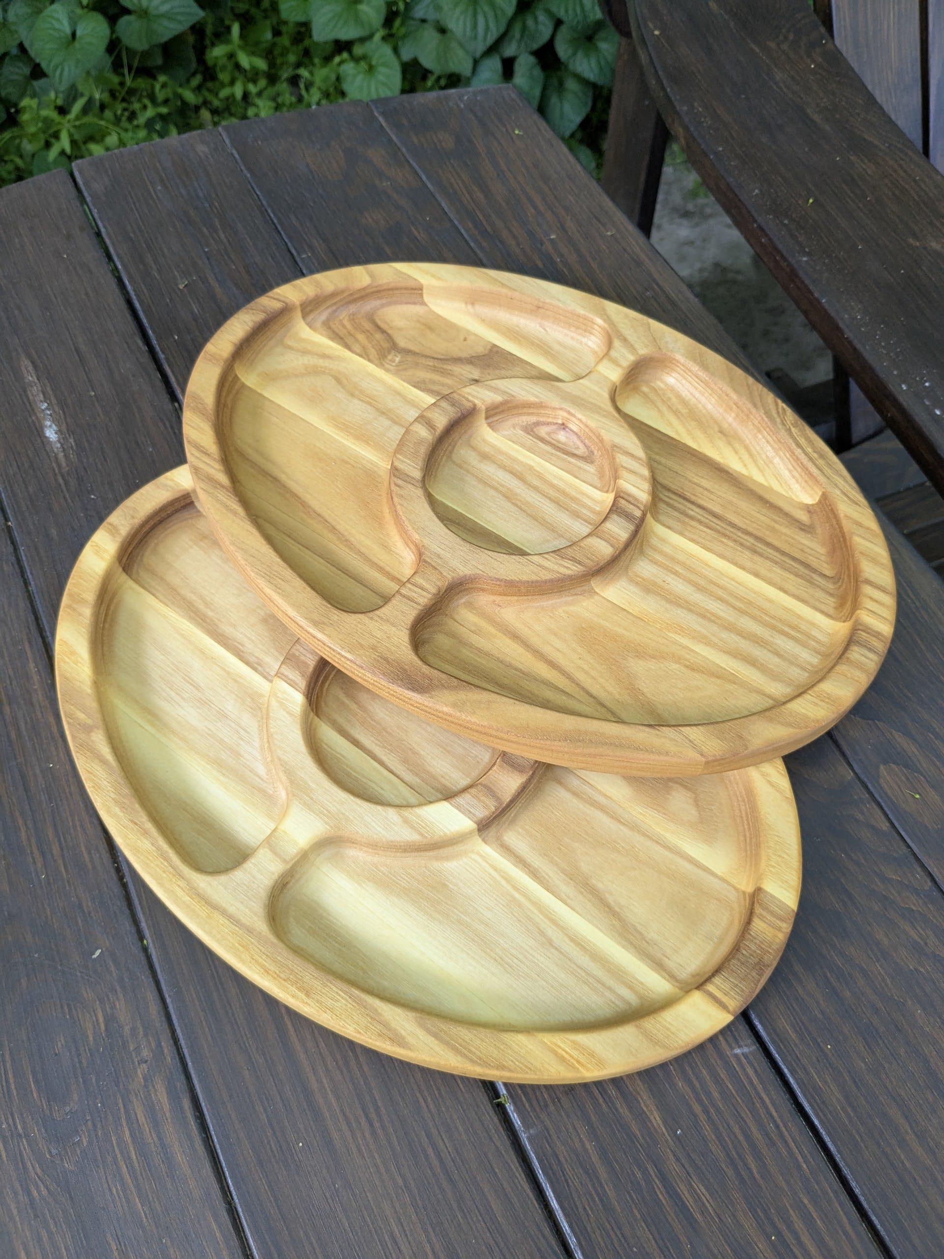 Менажниця дерев’яна овальна 32x22 см (SP-013) - фото 4 Менажниця дерев’яна овальна 32x22 см (SP-013) - фото 4