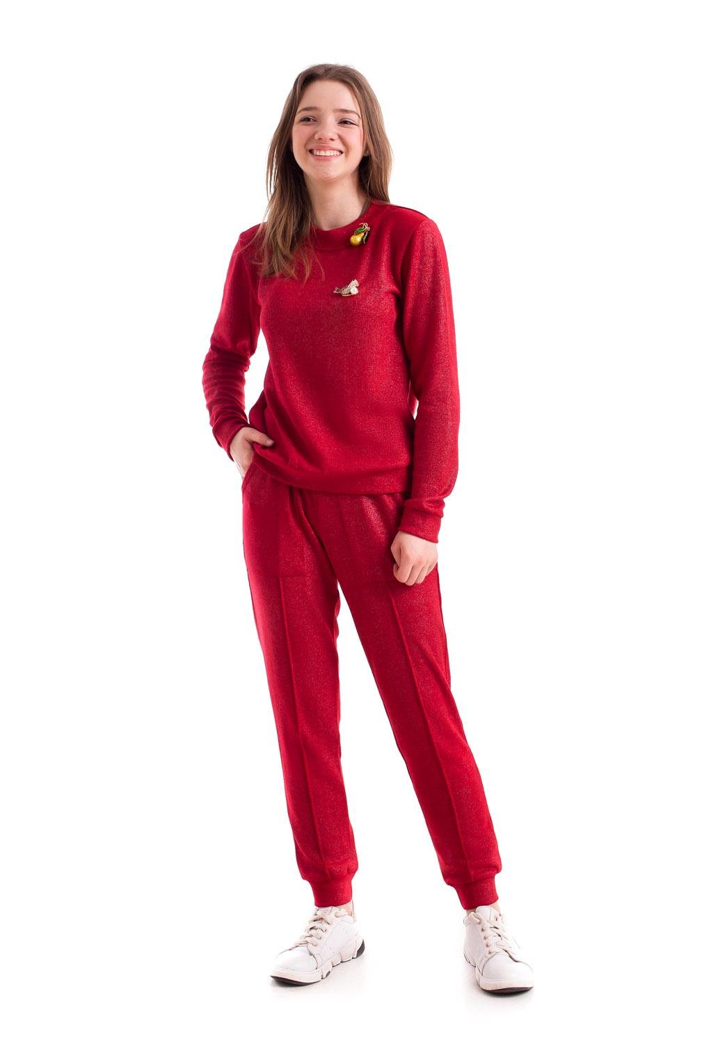 Костюм трикотажный Diва для девочки подростка 158 см Красный (26094-1)