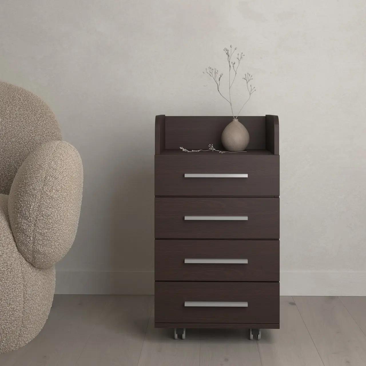 Тумба офисная на колесиках K-04 400х356х664 мм Венге Магия (27194507)