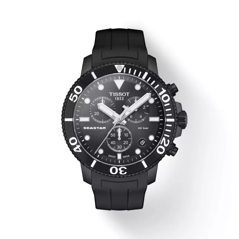 Наручные часы мужские Tissot Seastar 1000 Chronograph T120.417.37.051.02 Черный (35338225)