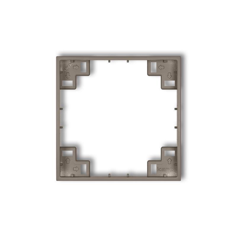 Рамка промежуточная Karlik Mini для розетки выключателя одноместная Chocolate (49MRP-1)