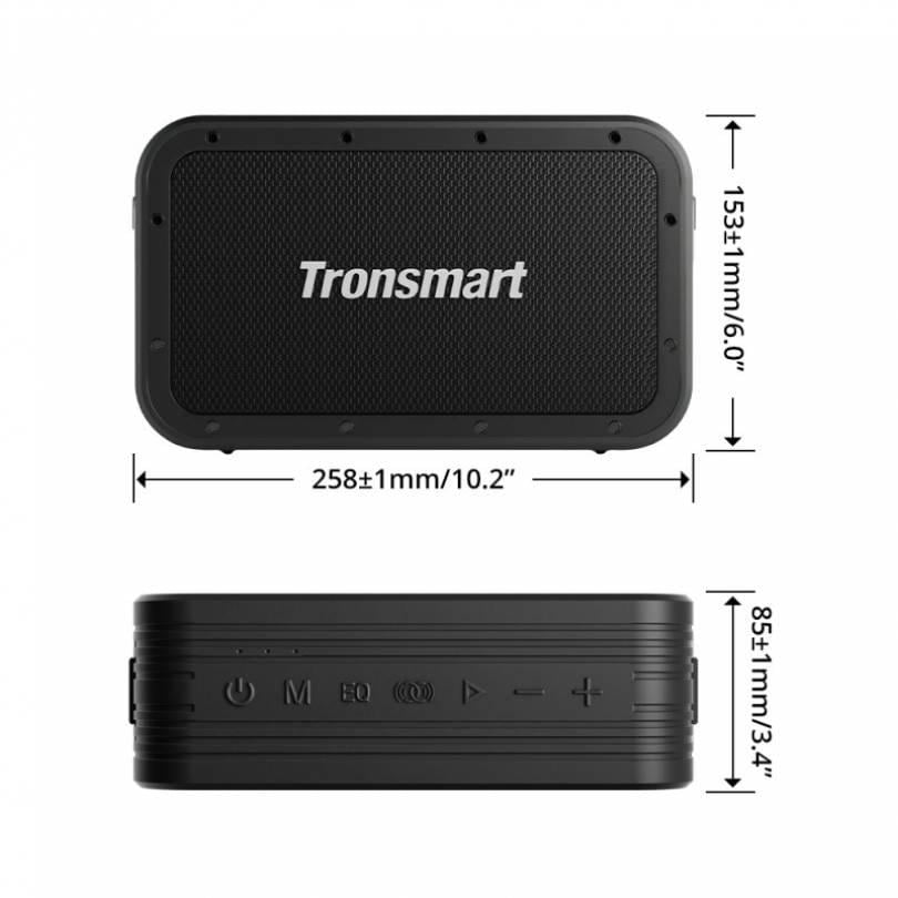 Портативная колонка Tronsmart Force Max TWS/EQ 80 Вт Black (29658304) - фото 3
