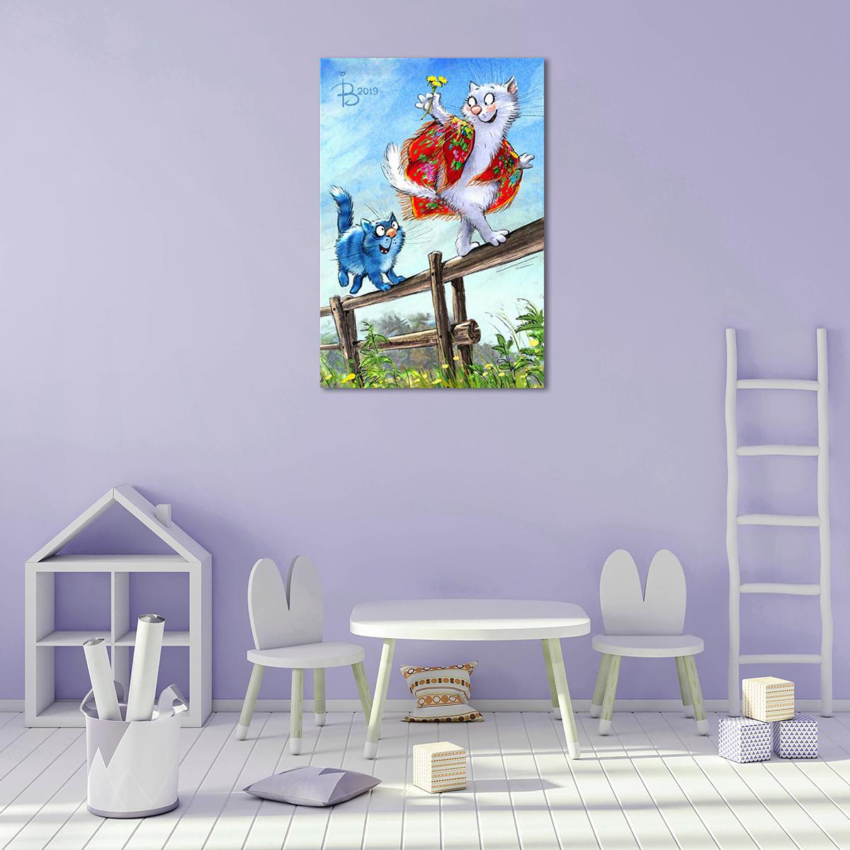 Модульная картина Догонялки 1 модуль 60x90 см (_rinaz_2019192604) Модульная картина Догонялки 1 модуль 60x90 см (_rinaz_2019192604)