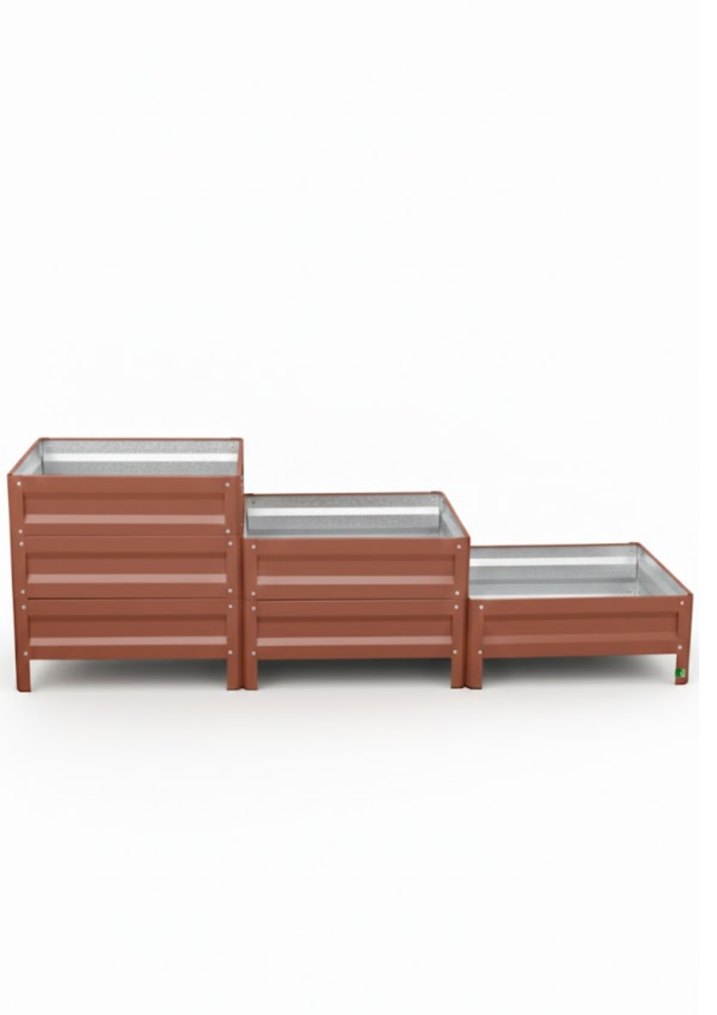 Грядка-клумбатрёхярусная SIMBUD Пирамида с полимерным покрытием 2,1 м RAL8004 (31866764)