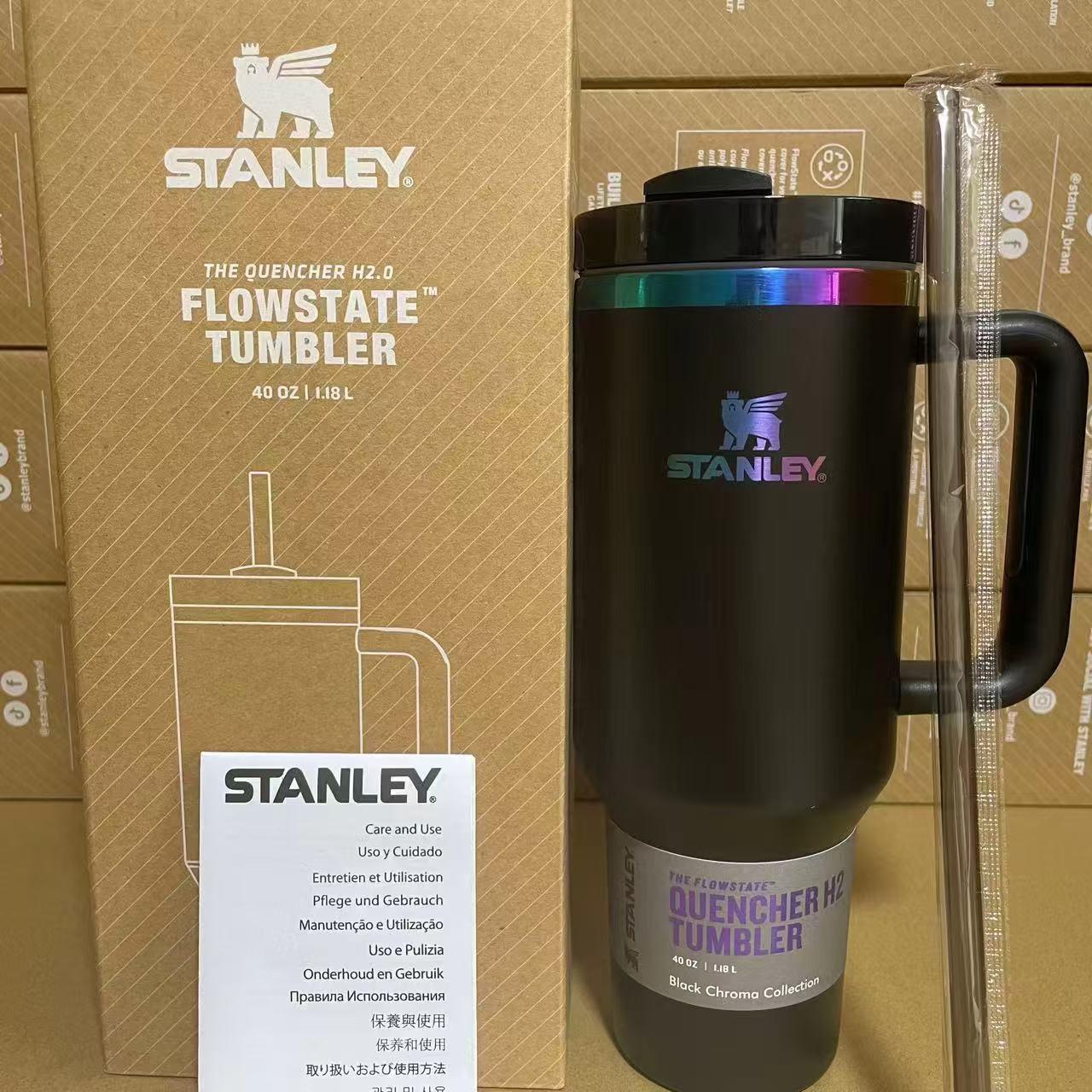 Термочашка Stanley Quencher H2.0 Tumbler из нержавеющей стали 1,18 л Black Chrome Collection (KT6007826)