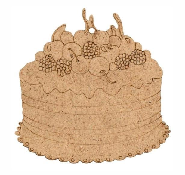 Заготовка для декупажа ROSA TALENT Торт 9х9 см 5 шт.