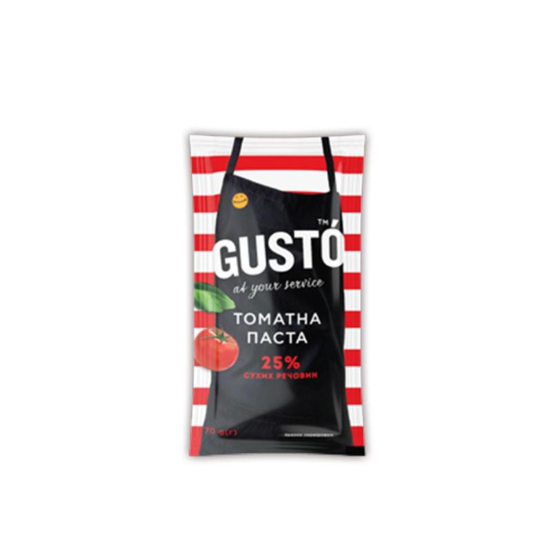 Томатная паста Gusto 25% 70 г стек