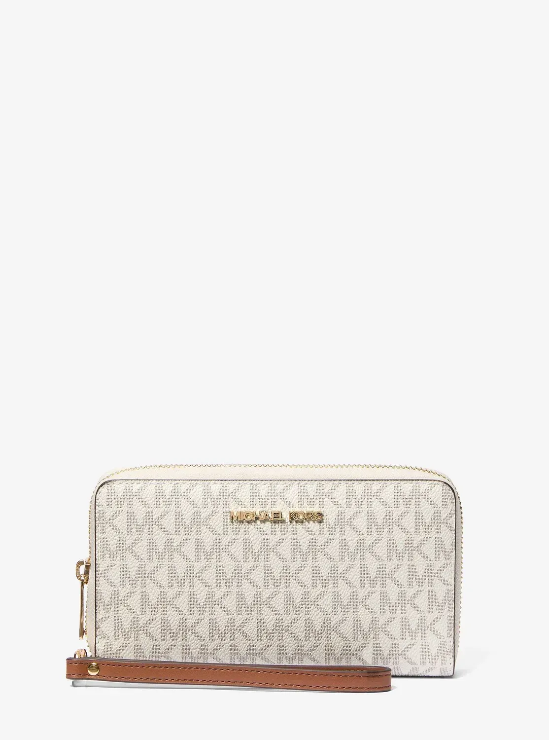 Гаманець Michael Kors Jet Set Signature Logo Smartphone Wristlet Vanilla (35F8GTVW9B)