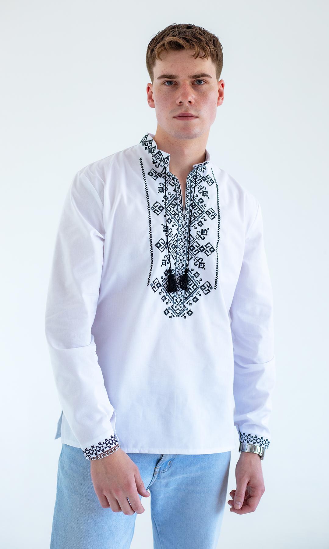 Вишиванка чоловіча Вишиваночка р. 60 Білий (3176-5)