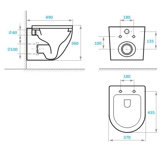 Комплект подвесного унитаза Koller Pool Round Smart Tornado 3.0 с крышкой и инсталляцией Geberit Duofix/клавишей смыва DELTA01 Хром/гигиенический душ Qtap (RN-0490-RQ3/458.103.00.1/115.107.21.1/QTINSVARCRMV00440001) - фото 11