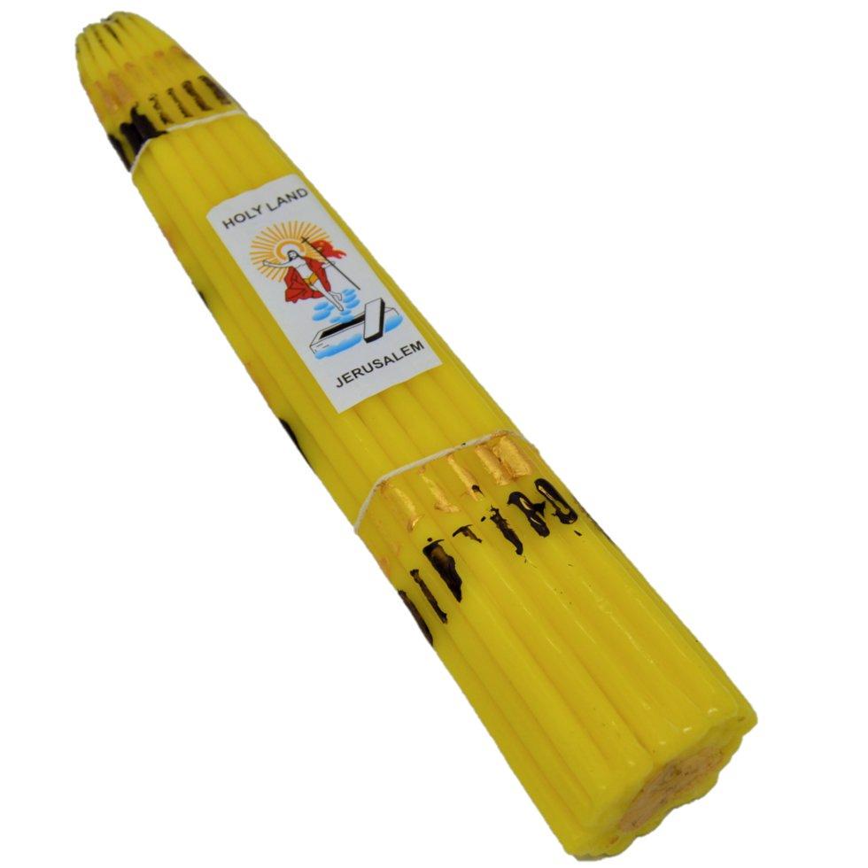 Свічки Єрусалимські парафінові 25 см 33 шт. Жовтий (101-0003)