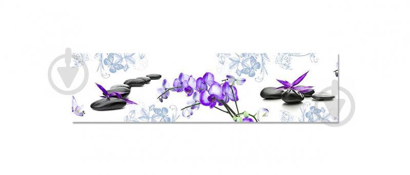 Наклейка виниловая кухонный фартук  Zatarga  "Неоновые Орхидеи"  650х2500 мм (Z181317/1)