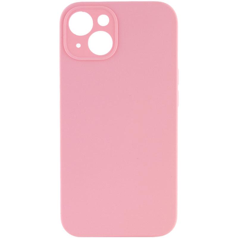 Противоударный чехол Silicone Case Full Camera Protective (AA) NL для Apple iPhone 13 (6.1") Розовый / Light pink