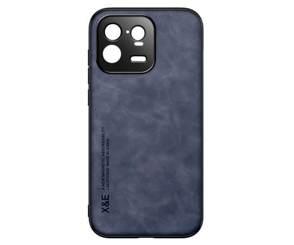Кожаный чехол - накладка X&E с металлической вставкой для Xiaomi 13 Pro Синий