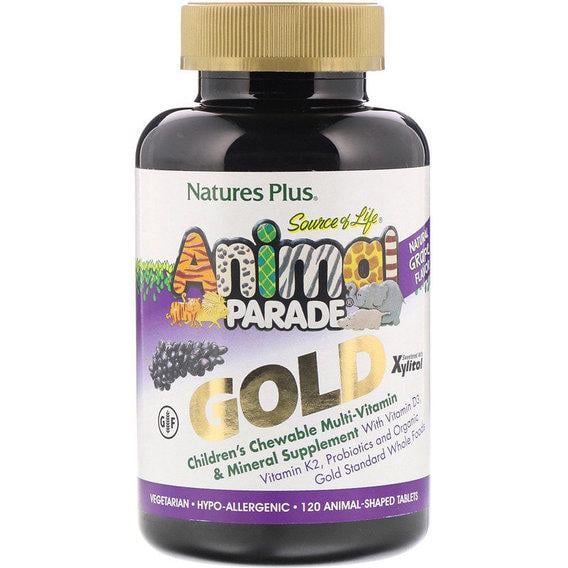 Витаминно-минеральный комплекс Nature's Plus Animal Parade Gold 120 Tabs Natural Grape Flavor (NTP29934)