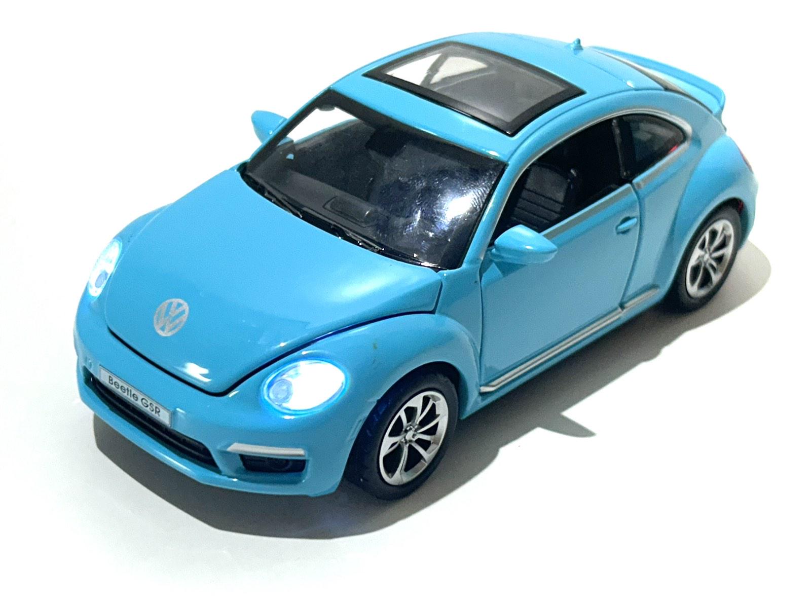 Машинка Union Group Авто Експерт Volkswagen Beatle 1:32 метал світло/звук відчиняються двері/капот/багажник Блакитний (12012)