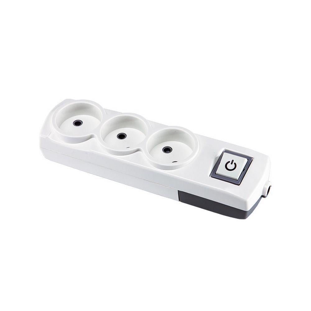 Колодка тримісна Violux без заземлення з вимикачем (910170)