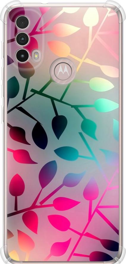 Чехол на Motorola E40 Листья (2235sp-2660-42517)
